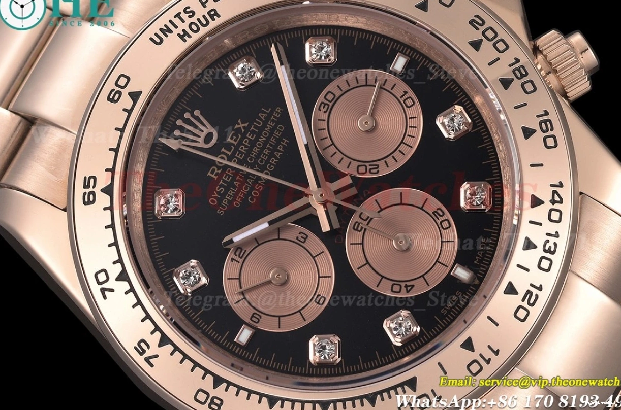 A3836 Black 40mm Dia Daytona RG RG GDF Dial 0217